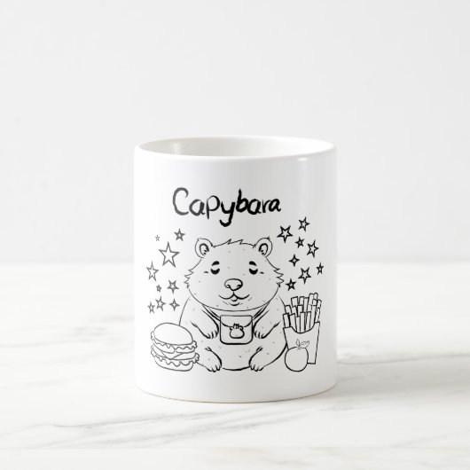 Mug La pause déjeuner de Capybara (Centre)