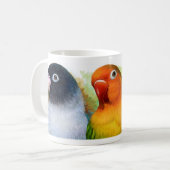 Mug La pêche de Fischer masquée par noir Lutino a fait (Devant gauche)