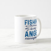 Mug La pêche est ma gestion de la colère (Devant droit)