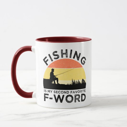 Mug La Pêche Est Mon Deuxième Mot F Préféré (Gauche)