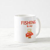 Mug La Pêche Est Mon Heureuse Heure (Devant droit)