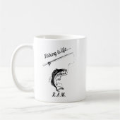 Mug La pêche personnalisée, c'est la vie (Gauche)