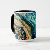 Mug La peinture abstraite de la glace et du poisson (Devant gauche)