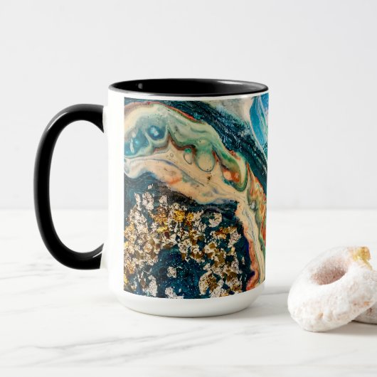 Mug La peinture abstraite de la glace et du poisson (Avec donut)