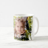 Mug La peinture blanche de photo de rose fait sur (Devant droit)