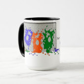 Mug La peinture mignonne peint la bande dessinée de (Devant gauche)