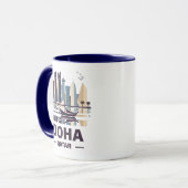 Mug La péninsule de Doha Qatar (Devant gauche)