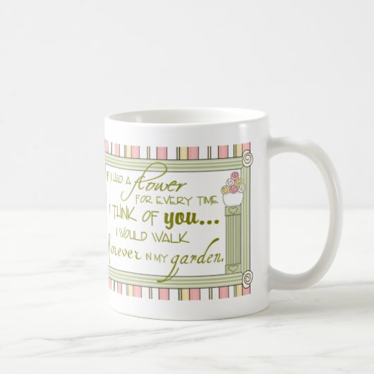 Mug La pensée féminine de vous (Droite)
