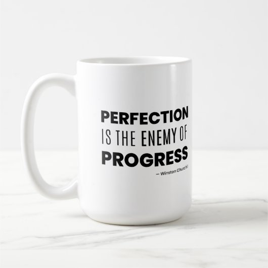 Mug La perfection est l'ennemie du progrès – Churchill (Gauche)