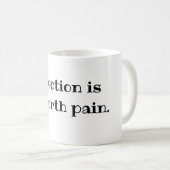 Mug La perfection n'est pas en valeur la douleur (Devant droit)