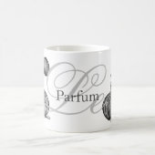 Mug la perfum, illustration vintage de parfum, (Centre)