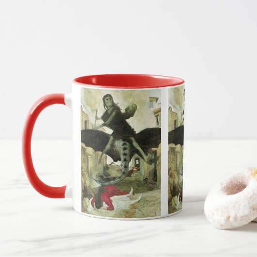 Mug La peste d'Arnold Bocklin, symbolisme Vintage (Avec donut)
