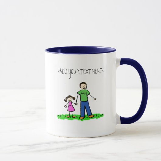 Mug La petite fille de papa (Brunette) (Droite)