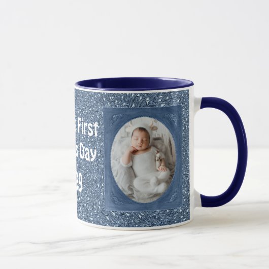 Mug La photo du ęr bébé de la fête des pères du papa (Droite)