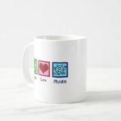 Mug La physique de l'amour de la paix (Devant gauche)