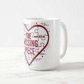 Mug La pièce manquante – Conception de cœur de foi (Devant droit)