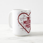 Mug La pièce manquante – Conception de cœur de foi (Devant gauche)