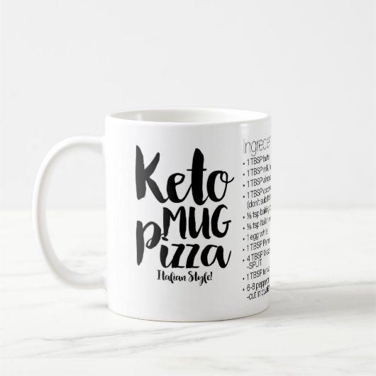 Mug La pizza à la crème KETO (Gauche)