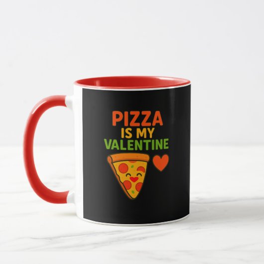 Mug La pizza est ma Saint Valentin - Drôle (Gauche)