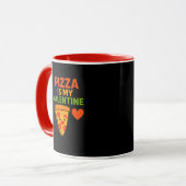 Mug La pizza est ma Saint Valentin - Drôle (Devant gauche)
