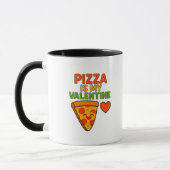 Mug La pizza est ma Saint Valentin - Drôle (Gauche)