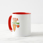 Mug La pizza est ma Saint Valentin - Drôle (Devant gauche)