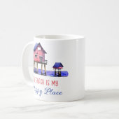 Mug La plage est mon endroit heureux (Devant gauche)