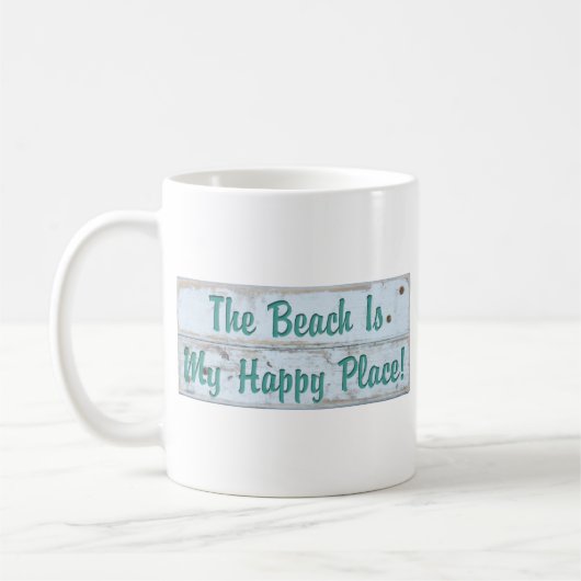 Mug La plage est mon endroit heureux (Gauche)