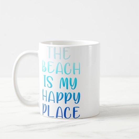 MUG LA PLAGE EST MON ENDROIT HEUREUX (Gauche)