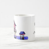 Mug La plage est mon endroit heureux (Centre)