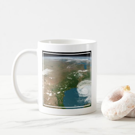 Mug La Planète Panoramique Terre Et Les Etats-Unis. (Avec donut)