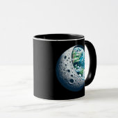Mug La planète Terre et sa lune : Merveille céleste (Devant droit)