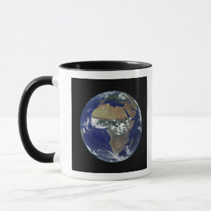 Mug La pleine terre montrant l'Afrique et l'Europe