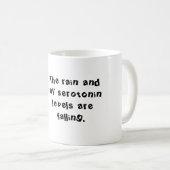 Mug La pluie et mes niveaux de sérotonine sont chute… (Devant droit)