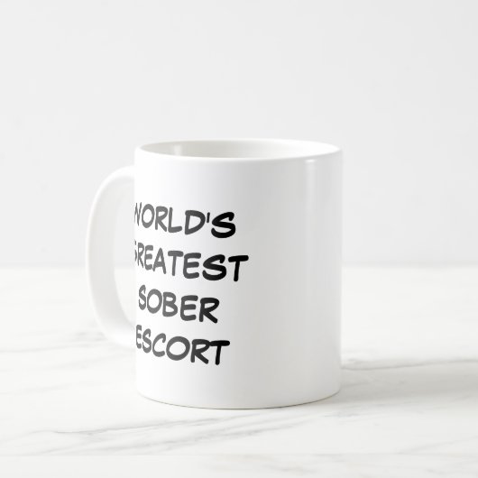 Mug "La plus grande Escorte de Sober du monde" (Devant gauche)