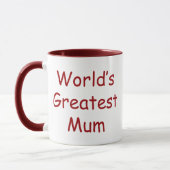 Mug La plus grande maman des mondes (Gauche)