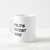 Mug "La plus grande mariée du monde" (Devant gauche)
