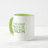 Mug La plus grande richesse est la santé (Devant gauche)