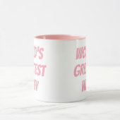 Mug La plus grande Wifey du monde mou rose (Centre)