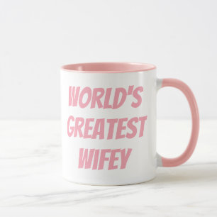 Mug La plus grande Wifey du monde mou rose
