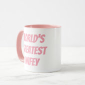 Mug La plus grande Wifey du monde mou rose (Devant gauche)