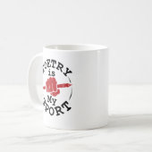 Mug La Poésie Est Mon Sport Poète Écrivain Poème (Devant gauche)