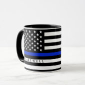 Mug La police a dénommé le nom de coutume de drapeau (Devant gauche)