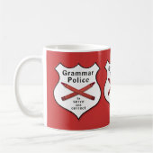 Mug La police de grammaire Badge (Gauche)