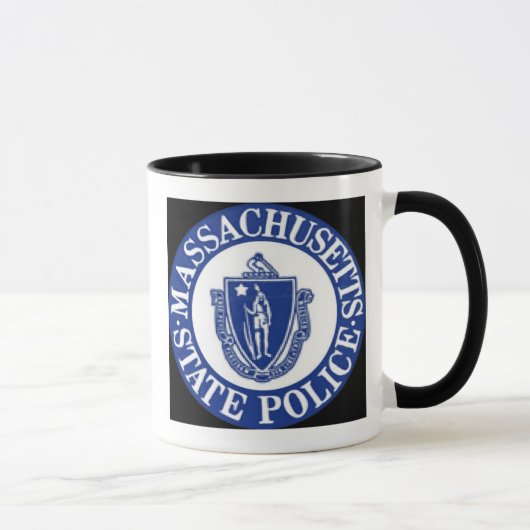 Mug La police d'état du Massachusetts/Blue Line mince (Droite)