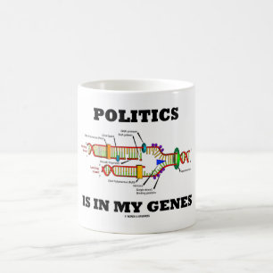 Mug La politique est dans mon humour d'ADN de gènes