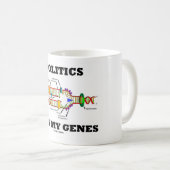 Mug La politique est dans mon Humour génétique ADN (Devant droit)