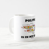 Mug La politique est dans mon Humour génétique ADN (Devant gauche)