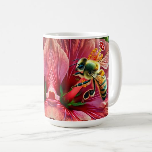 Mug La pollinisation d'une fleur d'Hibiscus (Devant droit)