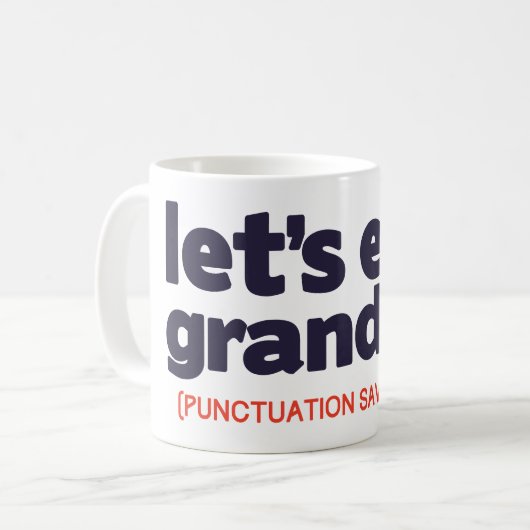 Mug La ponctuation sauve des vies (Devant gauche)
